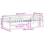 Bedframe Zonder Matras Massief Grenenhout