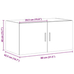 Wandkast 80X42,5X40 Cm Bewerkt Hout Kleurig