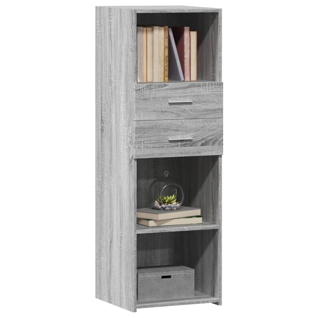 Hoge Kast 40X42,5X124 Cm Bewerkt Hout Eikenkleurig