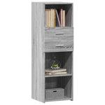 Hoge Kast 40X42,5X124 Cm Bewerkt Hout Eikenkleurig