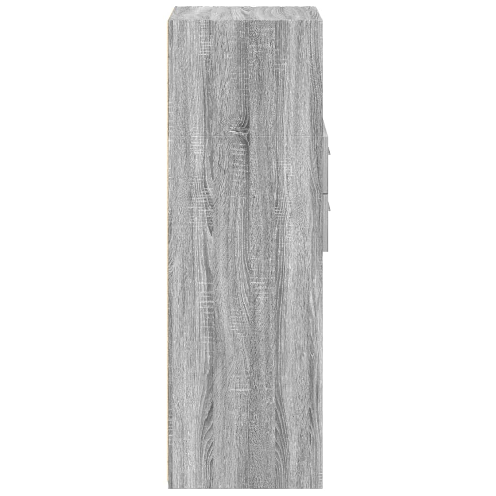 Hoge Kast 40X42,5X124 Cm Bewerkt Hout Eikenkleurig