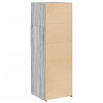 Hoge Kast 40X42,5X124 Cm Bewerkt Hout Eikenkleurig