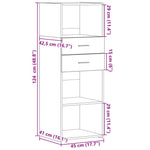 Hoge Kast 45X42,5X124 Cm Bewerkt Hout Ig
