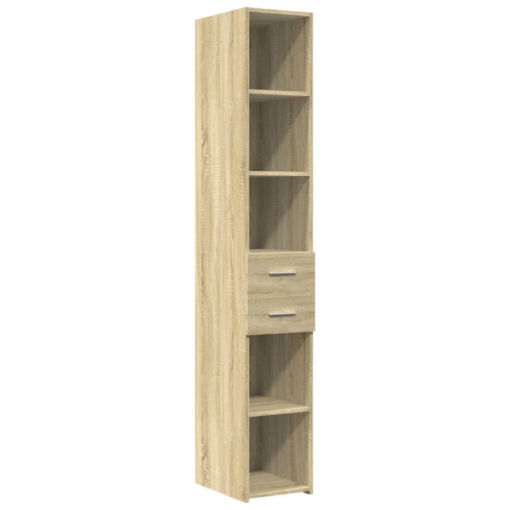 Hoge Kast 30X42,5X185 Cm Bewerkt Hout Kleurig