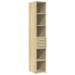 Hoge Kast 30X42,5X185 Cm Bewerkt Hout Kleurig