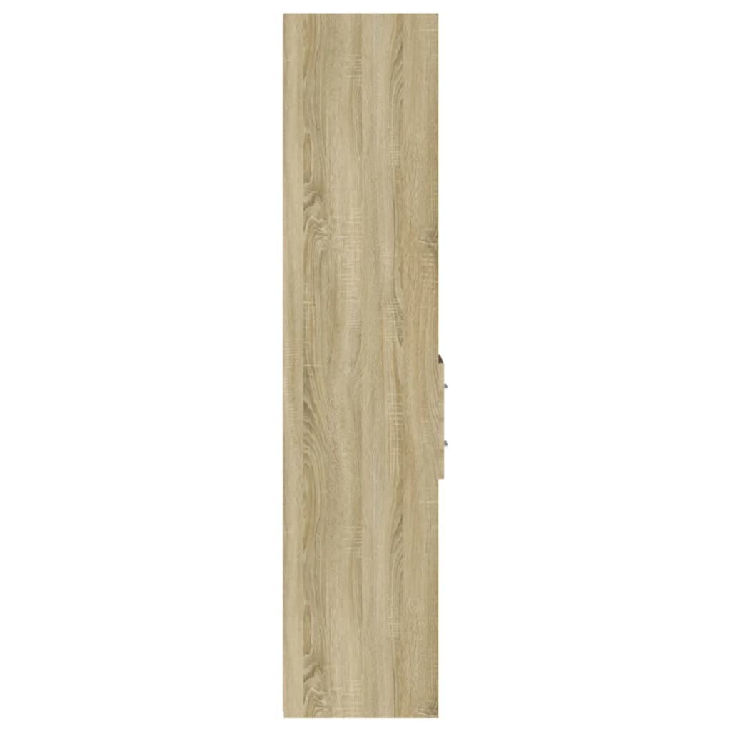 Hoge Kast 30X42,5X185 Cm Bewerkt Hout Kleurig