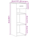 Dressoir 30X42,5X93 Cm Bewerkt Hout