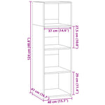 Hoge Kast 40X41X124 Cm Bewerkt Hout