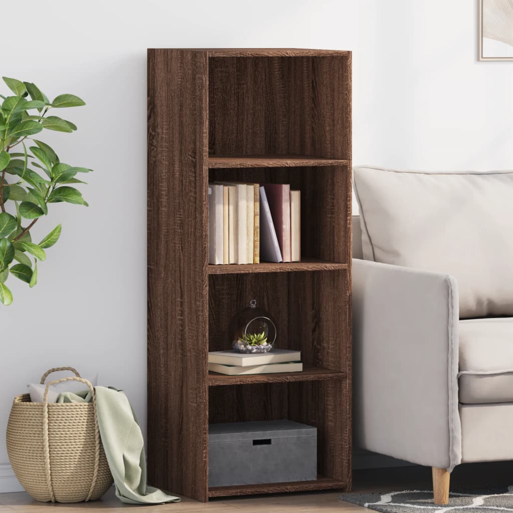 Hoge Kast 45X41X124 Cm Bewerkt Hout Eikenkleurig