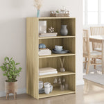 Hoge Kast 70X41X124 Cm Bewerkt Hout Eikenkleurig