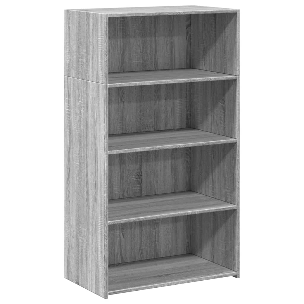 Hoge Kast 70X41X124 Cm Bewerkt Hout Eikenkleurig