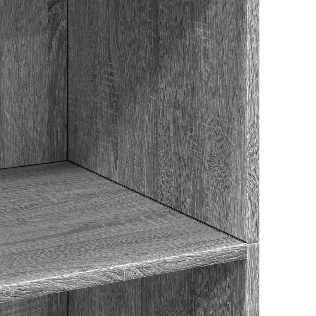 Hoge Kast 70X41X124 Cm Bewerkt Hout Eikenkleurig