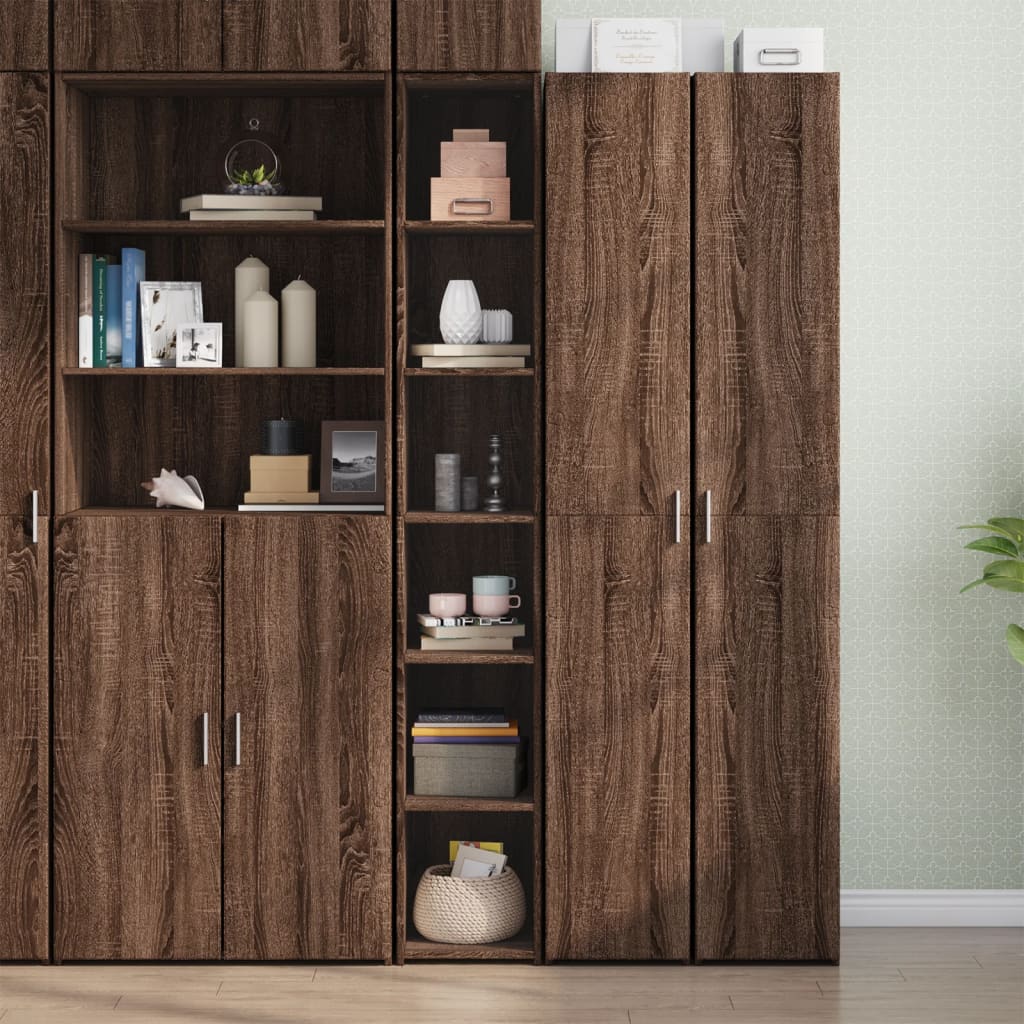 Hoge Kast 30X41X185 Cm Bewerkt Hout Kleurig