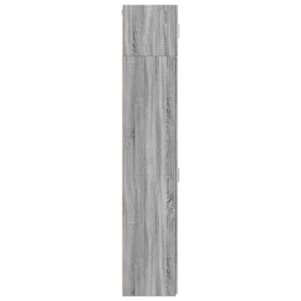 Opbergkast Smal 30X42,5X225 Cm Bewerkt Hout Eiken