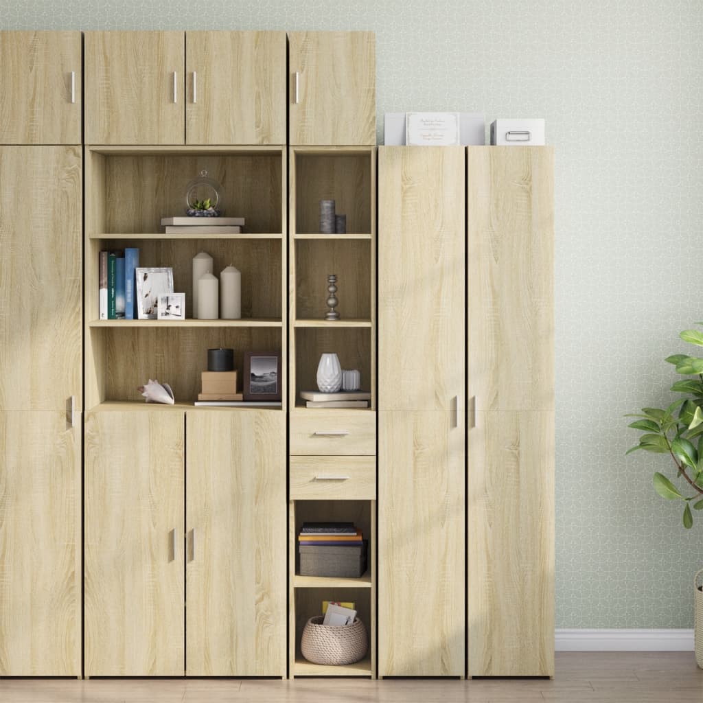 Opbergkast Smal 30X42,5X225 Cm Bewerkt Hout