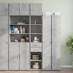 Opbergkast Smal 40X42,5X225 Cm Bewerkt Hout Eiken