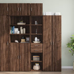 Opbergkast Smal 40X42,5X225 Cm Bewerkt Hout Eiken