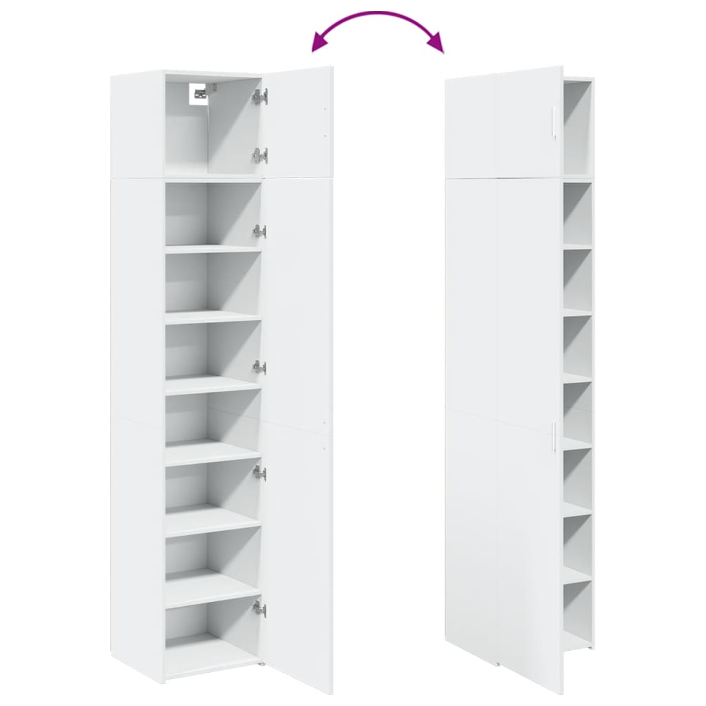 Opbergkast Smal 45X42,5X225 Cm Bewerkt Hout