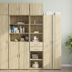 Opbergkast Smal 45X42,5X225 Cm Bewerkt Hout