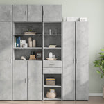Opbergkast Smal 45X42,5X225 Cm Bewerkt Hout