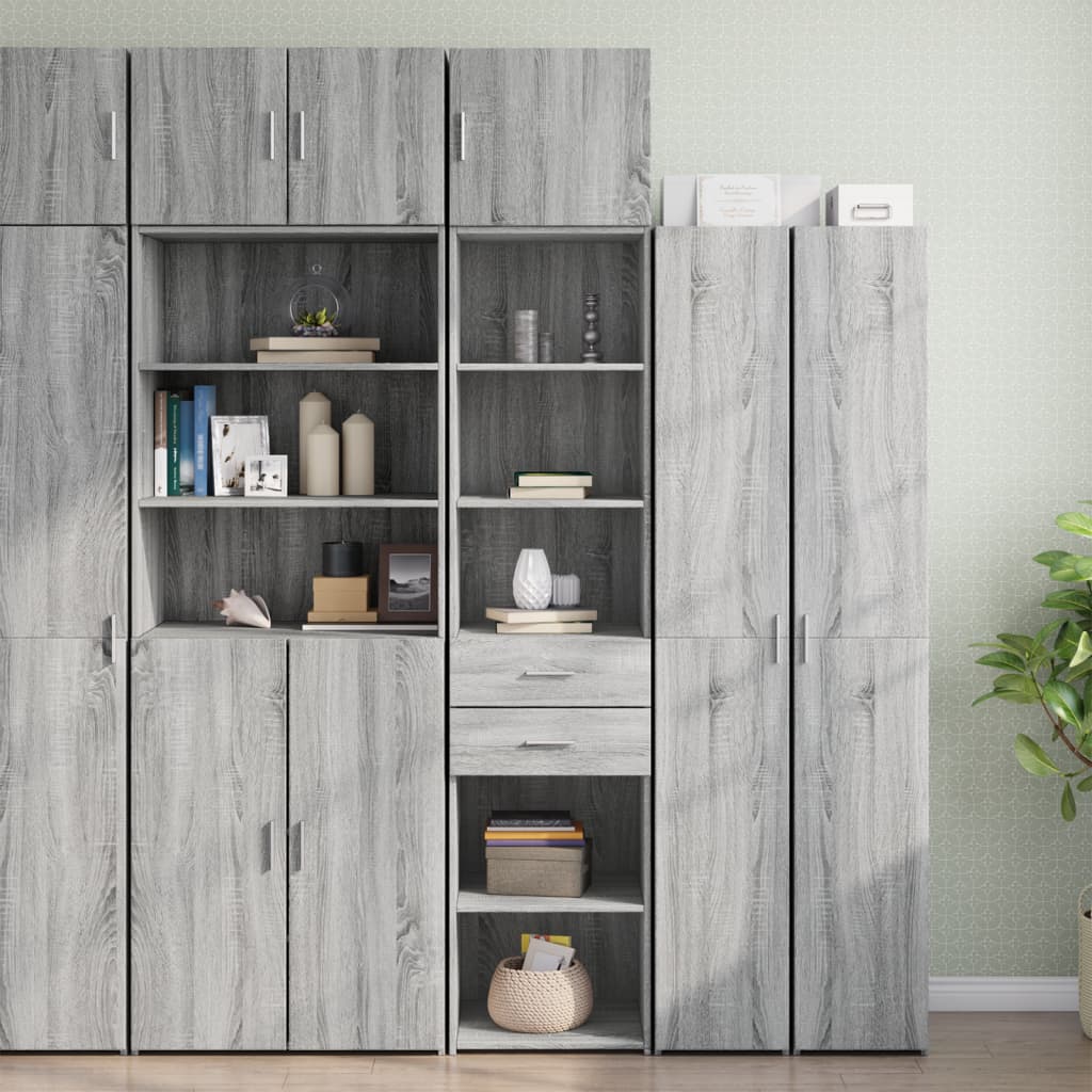 Opbergkast Smal 45X42,5X225 Cm Bewerkt Hout