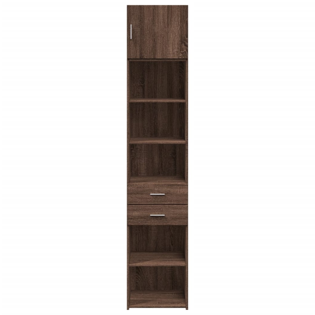 Opbergkast Smal 45X42,5X225 Cm Bewerkt Hout