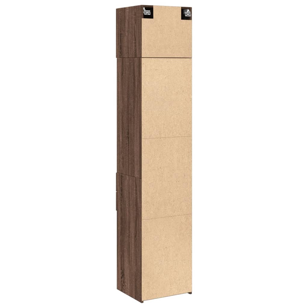 Opbergkast Smal 45X42,5X225 Cm Bewerkt Hout