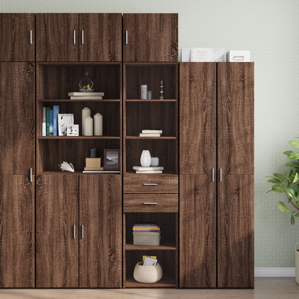 Opbergkast Smal 45X42,5X225 Cm Bewerkt Hout