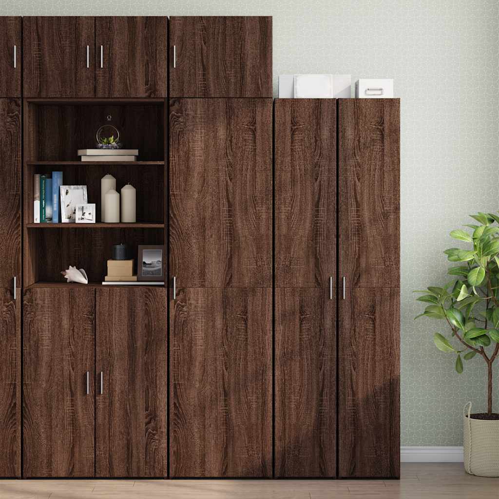 Opbergkast Smal 50X42,5X225 Cm Bewerkt Hout Kleur