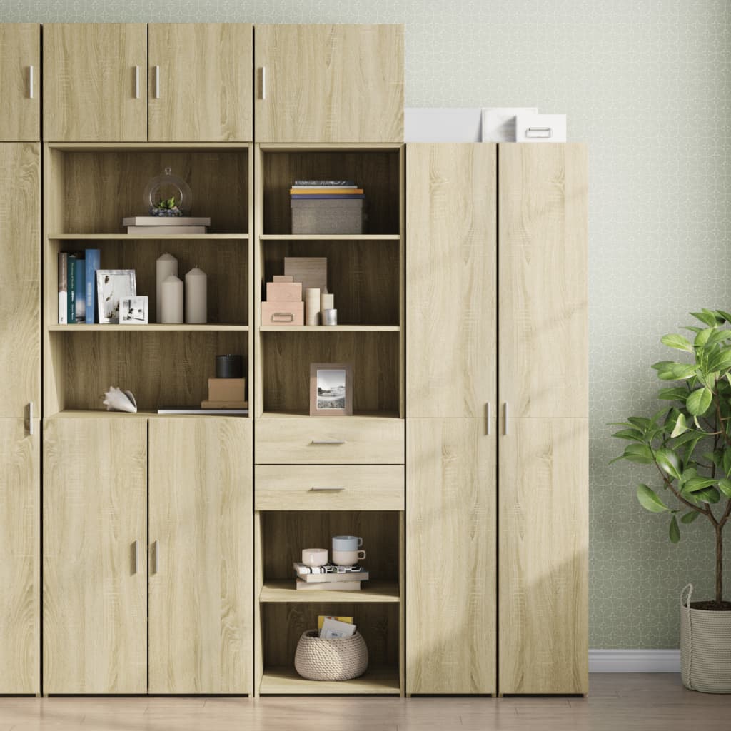 Opbergkast Smal 50X42,5X225 Cm Bewerkt Hout