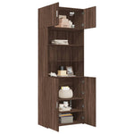 Opbergkast 80X42,5X225 Cm Bewerkt Hout Ig