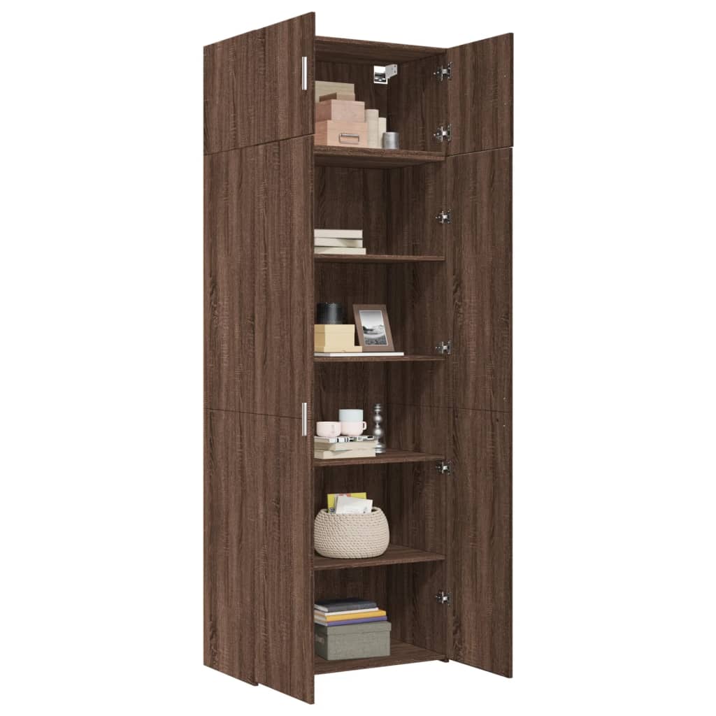 Opbergkast 80X42,5X225 Cm Bewerkt Hout Ig