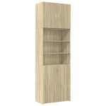 Hoge Kast 80X42,5X249 Cm Bewerkt Hout Kleurig