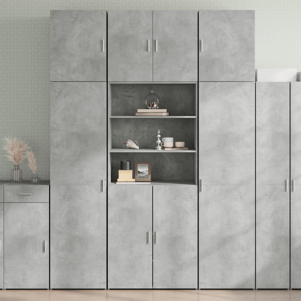 Hoge Kast 80X42,5X249 Cm Bewerkt Hout Kleurig