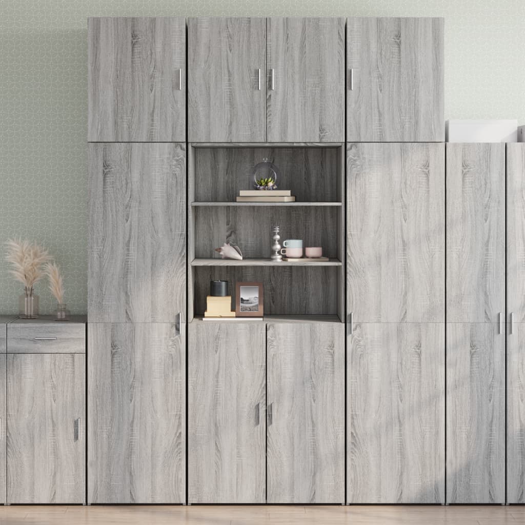 Hoge Kast 80X42,5X249 Cm Bewerkt Hout Kleurig