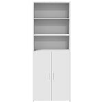 Hoge Kast 70X42,5X185 Cm Bewerkt Hout