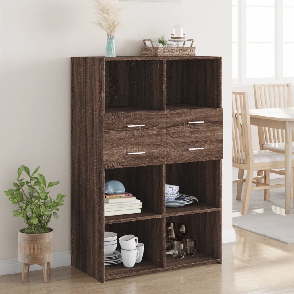 Hoge Kast 80X42,5X124 Cm Bewerkt Hout