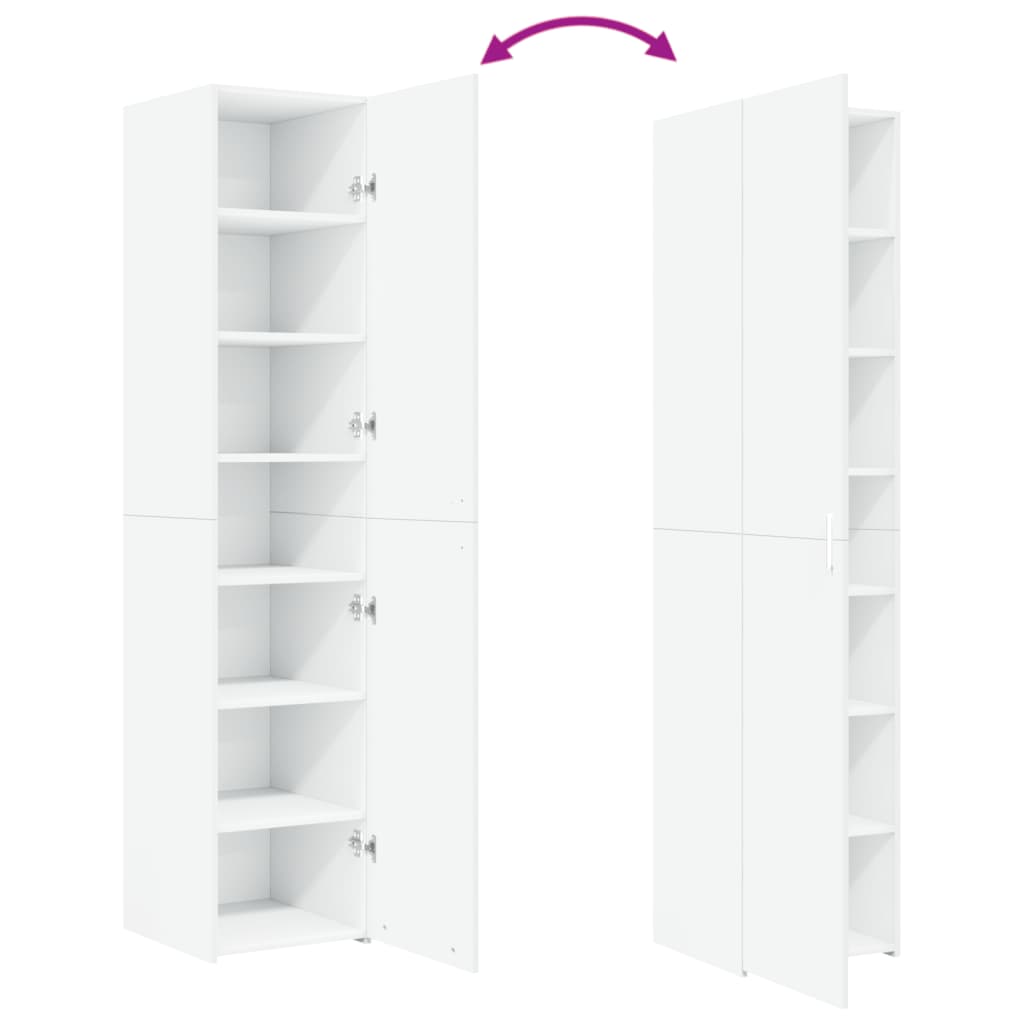 Hoge Kast 40X42,5X185 Cm Bewerkt Hout