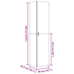 Hoge Kast 40X42,5X185 Cm Bewerkt Hout