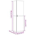 Hoge Kast 50X42,5X185 Cm Bewerkt Hout