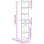 Hoge Kast 40X42,5X185 Cm Bewerkt Hout