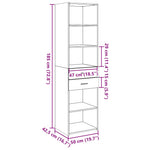 Hoge Kast 50X42,5X185 Cm Bewerkt Hout
