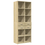 Hoge Kast 70X42,5X185 Cm Bewerkt Hout Kleurig