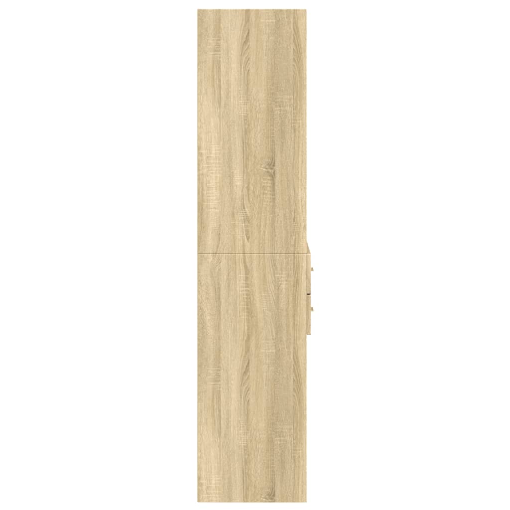 Hoge Kast 70X42,5X185 Cm Bewerkt Hout Kleurig