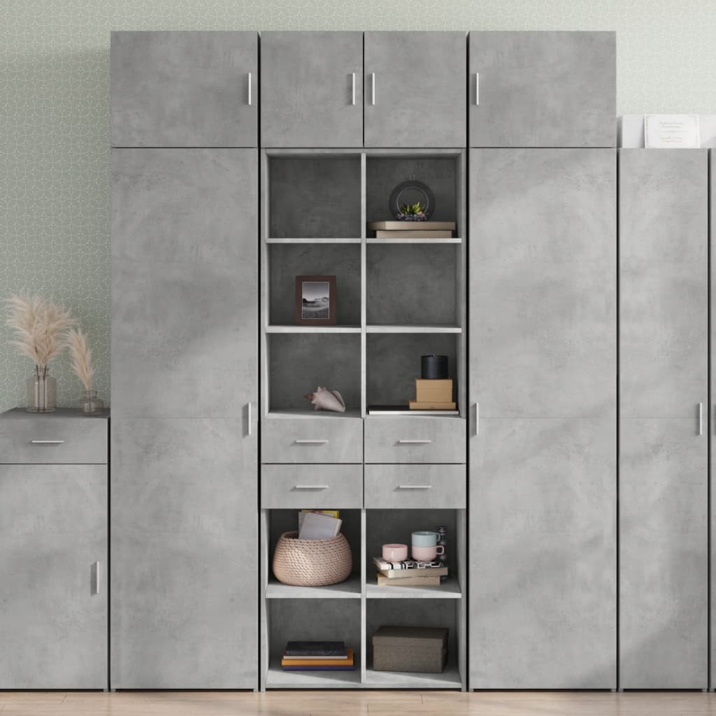 Hoge Kast 70X42,5X185 Cm Bewerkt Hout Kleurig