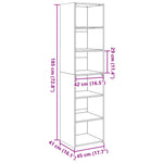 Hoge Kast 45X41X185 Cm Bewerkt Hout