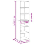 Hoge Kast 50X41X185 Cm Bewerkt Hout Ig