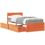 Bed Met Lades En Matras Massief Grenenhout