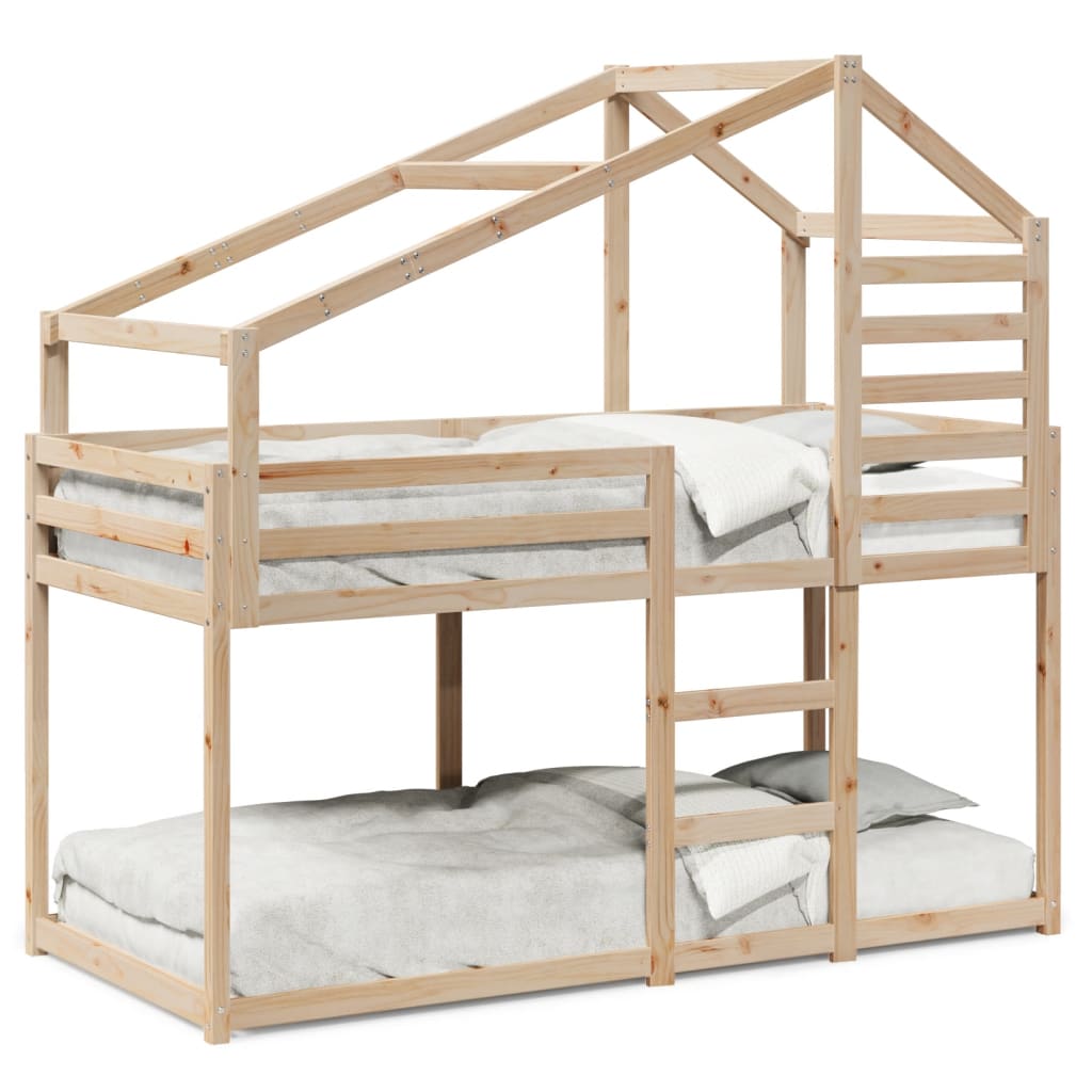 Stapelbedframe Zonder Matras Massief Grenenhout