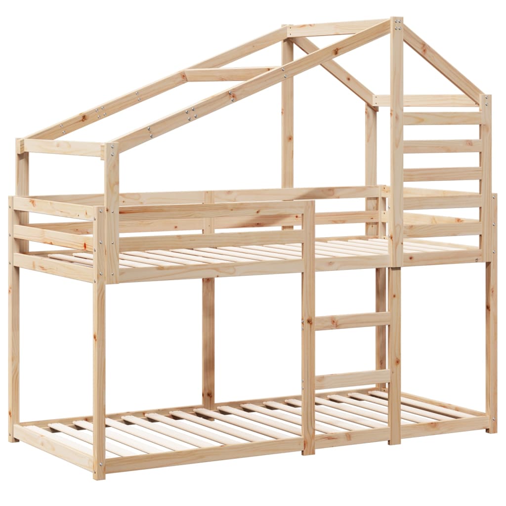 Stapelbedframe Zonder Matras Massief Grenenhout